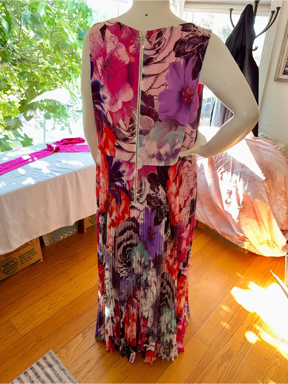 Eliza J Formal Full Length Floral Print Gown Sz 18W - Picture 11 of 14